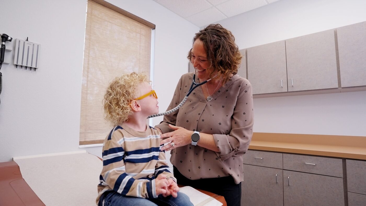 Healthcare patient interview on camera for medical practice marketing